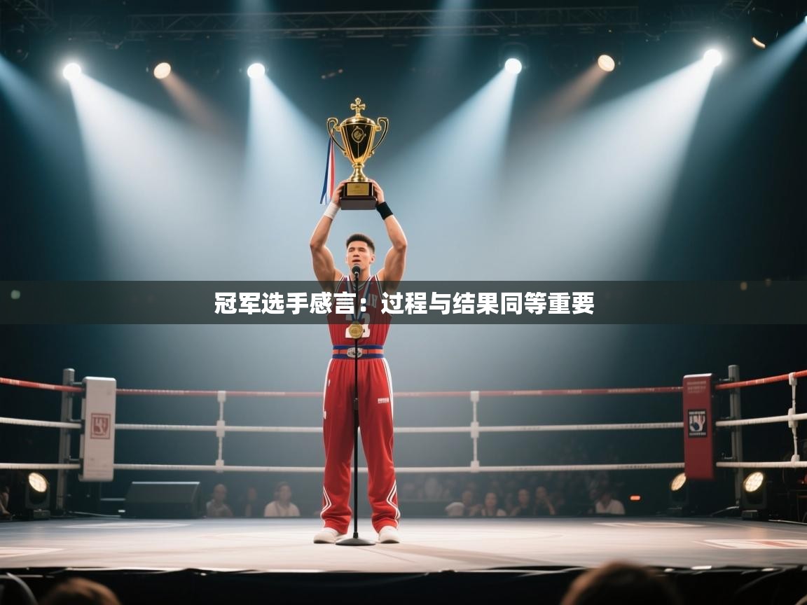 冠军选手感言：过程与结果同等重要  第2张